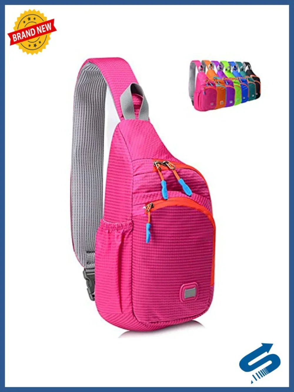 Waterproof Sling Backpack Crossbody Unisex Shoulder Bag Daypack